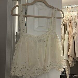 Zara eyelet flowy crop top